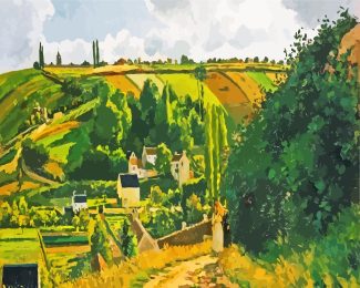 Jalais Hill Pontoise By Pissarro diamond painting