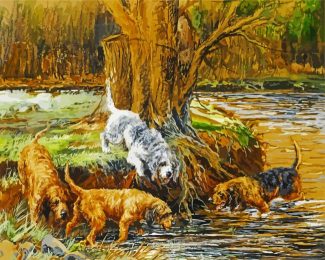 Otterhound Dogs diamond painting