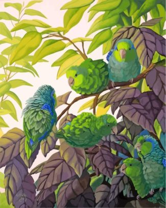 Parrotlet birds diamond painting