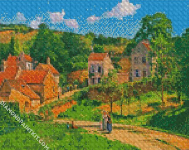 The Hermitage At Pontoise Pissarro diamond painting