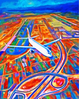 Airplane On Land diamond painting