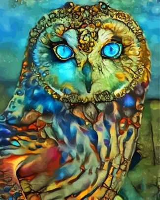 Aesthetic owl diamond painting