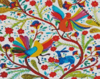 Birds And Animal Otomi diamond paintings