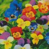 colroful pansies diamond painting