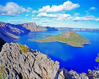 Crater Lake National Park Oregon diamond painting