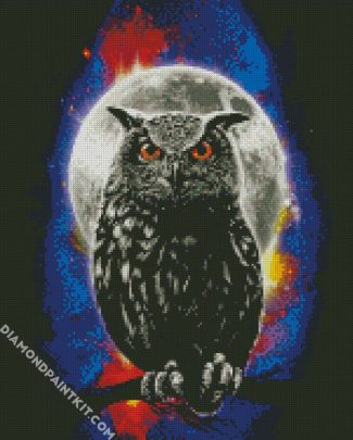 Galaxy Owl diamond painting