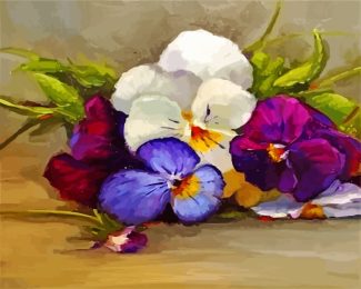 pansies flowers diamond painting