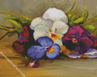 pansies flowers diamond painting