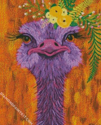 Purple Ostrich diamond paintings