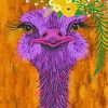 Purple Ostrich diamond painting