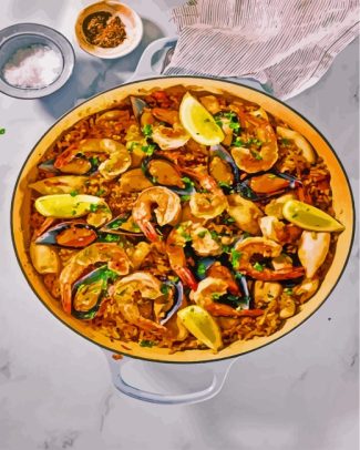 tasty paella diamond painting