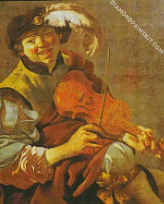 A Boy Violinist Hendrick ter Brugghen diamond paintiings