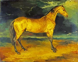 A Horse frightened by Lightning Théodore Géricault diamond paintings