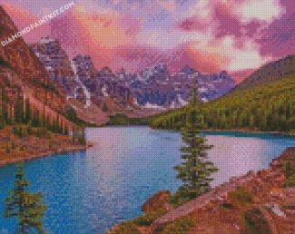 Alberta Moraine Lake Sunset diamond paintings