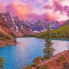 Alberta Moraine Lake Sunset diamond painting