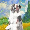 Aussie Dog Van Gogh Art diamond painting