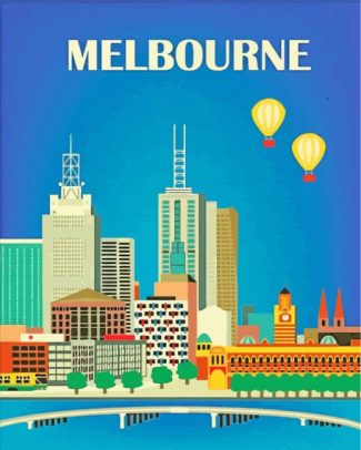 Australia Melbourne Poster diamond painting