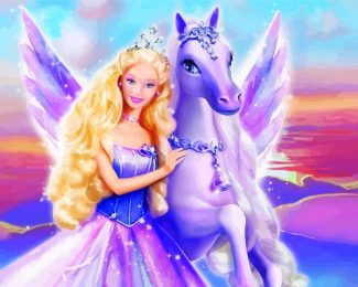 Barbie And Horse diamond painting