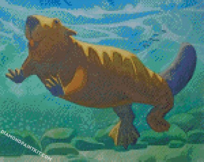 Beaver Underwater diamond paintings