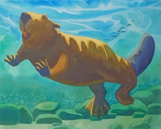 Beaver Underwater diamond painting