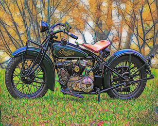 Black Motorcycle diamond painting