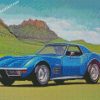 Blue Chevrolet Corvette Car diamond paintings