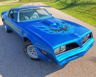 Blue Firebird Car diamond painting