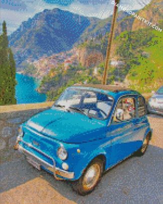 Blue Vintage Fiat diamond paintings