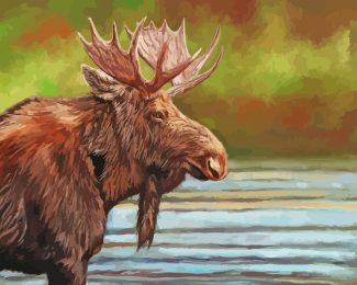 Bull Moose diamond painting