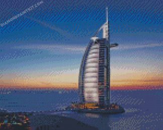 Burj Al Arab Dubai At Night diamond paintings