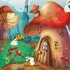 Cartoon Mushroom House diamond painting