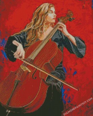 Cello Player diamond paintings