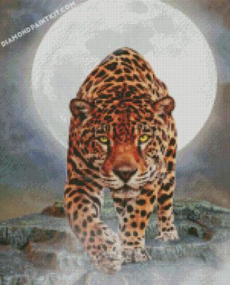 Cheetah Moonlight diamond paintings