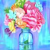 Colorful Flowers In Jar diamond painting