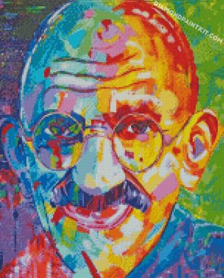 Colorful Gandhi diamond paintings