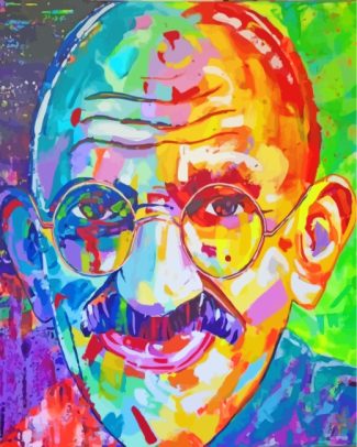 Colorful Gandhi diamond painting