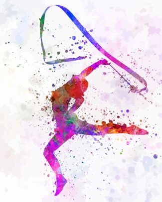 Colorful Gymnastic Girl diamond painting