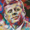 Colorful John F Kennedy diamond paintings