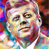 Colorful John F Kennedy diamond painting