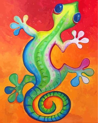 Colorful Lizard Gecko diamond painting