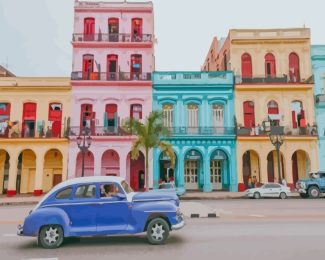 Cuba Colorful Building diamond painting