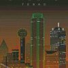 Dallas Buildings Poster diamond paintings