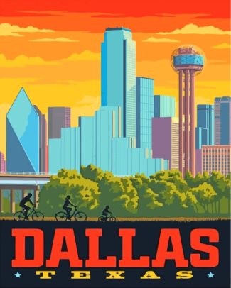 Dallas City Poster diamond painting