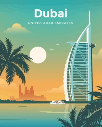 Dubai Poster diamond painting