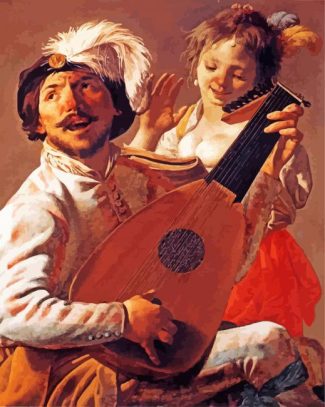 Duet Hendrick ter Brugghen diamond paintiing