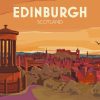 Edinburgh Travel Poster diamond painting