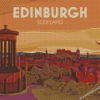 Edinburgh Travel Poster diamond paintings