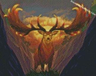 Fantasy Golden Stag diamond paintings