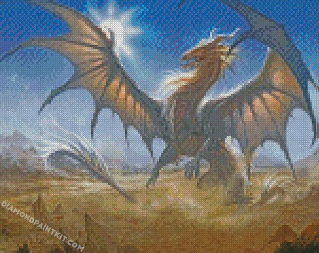 Fantasy White Dragon diamond paintings