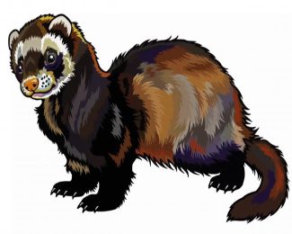 Ferret illustration diamond paintingsFerret illustration diamond painting